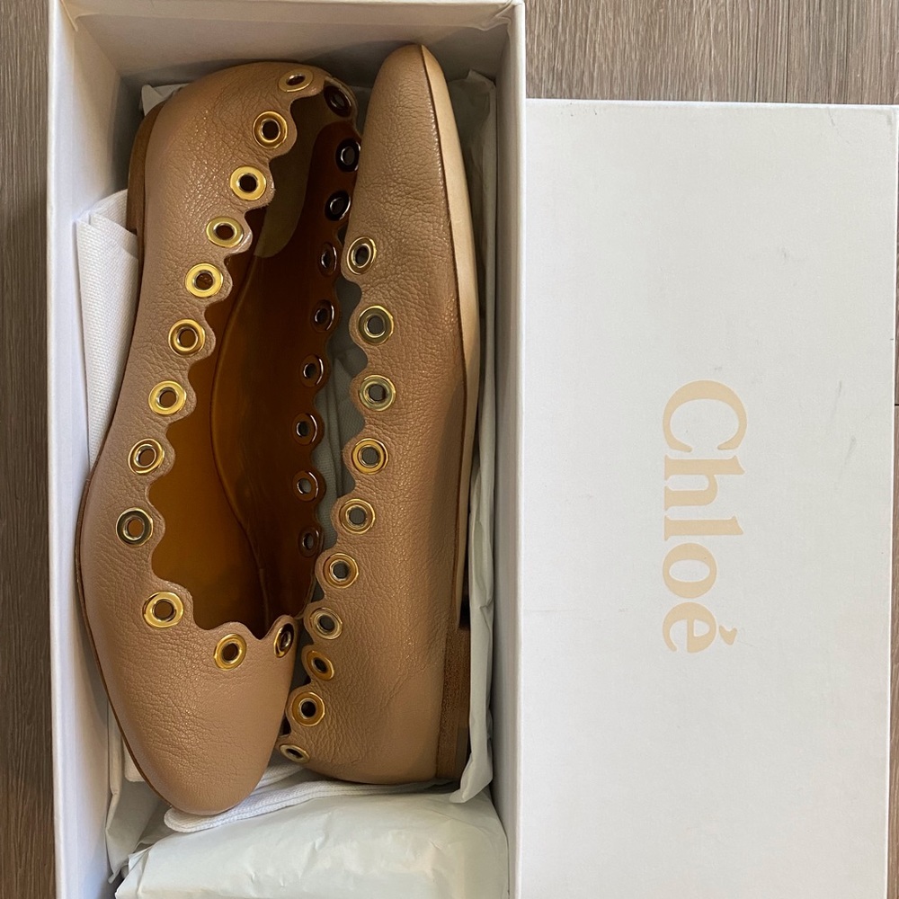 *NEW* Chloe Capra Breteuil Beige Rose size 37.5